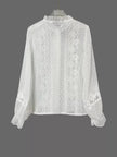 Lace Trimmed Swiss Dot Shirt  Style Ratio
