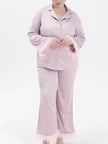 Silky Button Up Top and Pants Lounge Set  Style Ratio