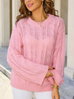 Cable Knit Long Sleeve Knit Top  Style Ratio