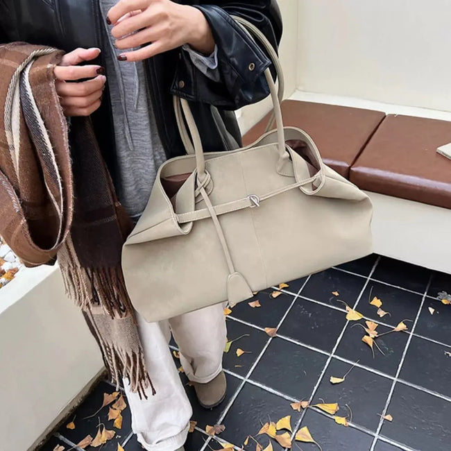 Elegant Suede Tote Handbag  Style Ratio