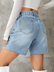Frayed Hem Denim Shorts  Style Ratio