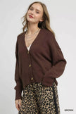 Umgee Button-Front V Neck Knit Cardigan  Style Ratio