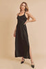 Aemi + Co Ruched Side Slit Cutout Back Maxi Cami Dress  Style Ratio