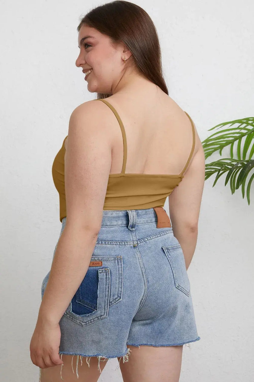 Basic Bae Full Size Round Neck Slim Tank Top  Style Ratio
