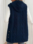 Button-Down Sherpa Hooded Vest Coat  Style Ratio