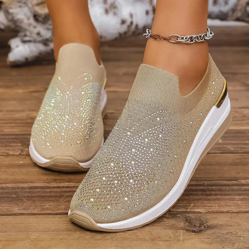 Rhinestone Wedge Sneakers  Style Ratio