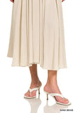 Zenana Woven Crinkle Gauze Crop Tee and Skirt Set  Style Ratio