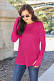 Basic Bae Full Size Round Neck Long Sleeve Shirt  Style Ratio