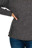 Zenana Ribbed Brushed Melange Hacci Sweatshirt  Style Ratio