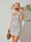 Crochet Sleeveless Cover-Up Dress with Cutout Detail  Style Ratio
