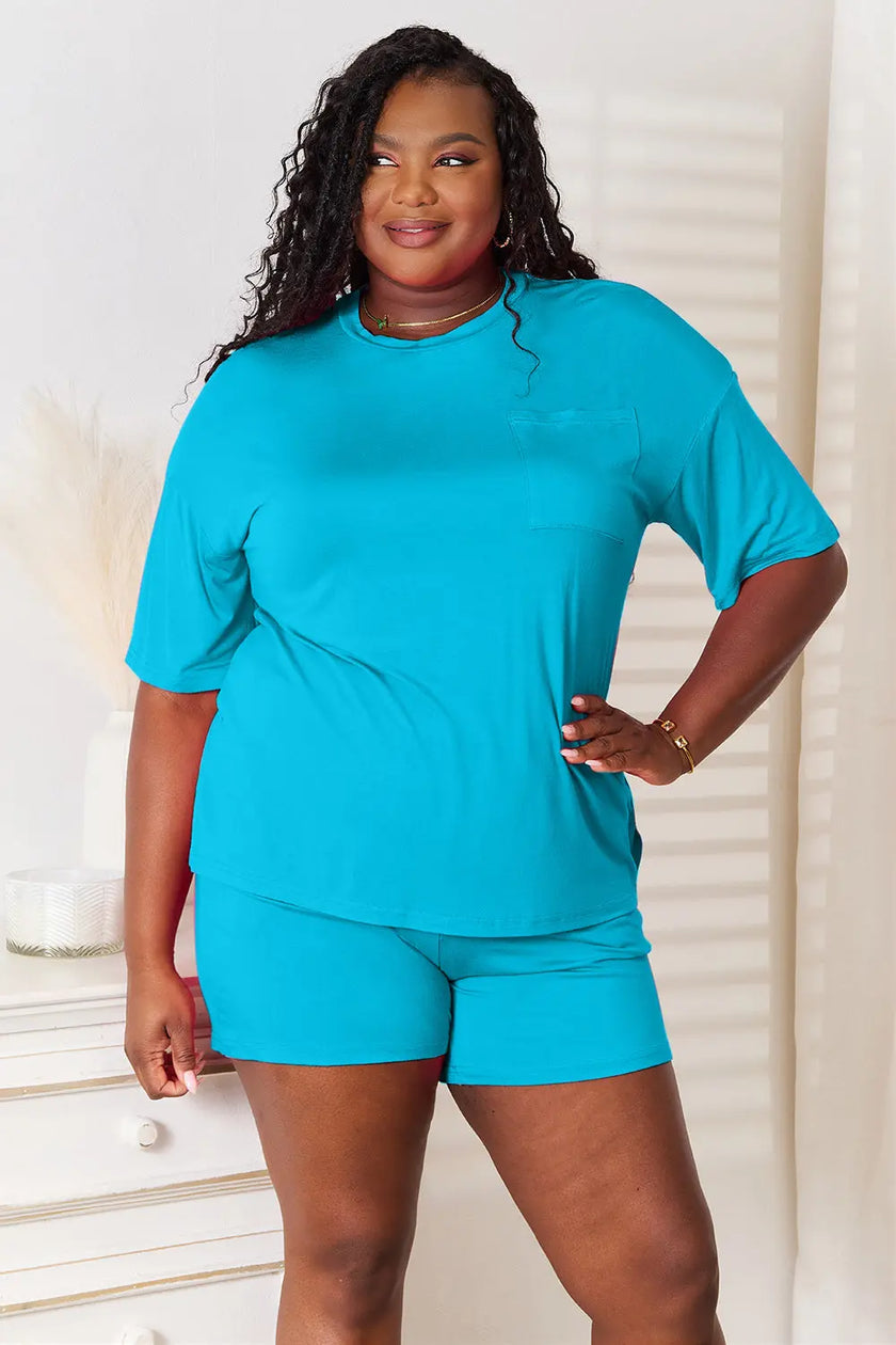 Basic Bae Full Size Soft Half Sleeve Top and Shorts Loungewear  Style Ratio