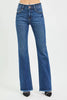 RISEN Full Size Mid Rise Bootcut Frayed Waistband Hem Detail Jeans  Style Ratio