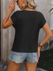 Mandy Pocketed Round Neck Cap Sleeve Sweater  Style Ratio