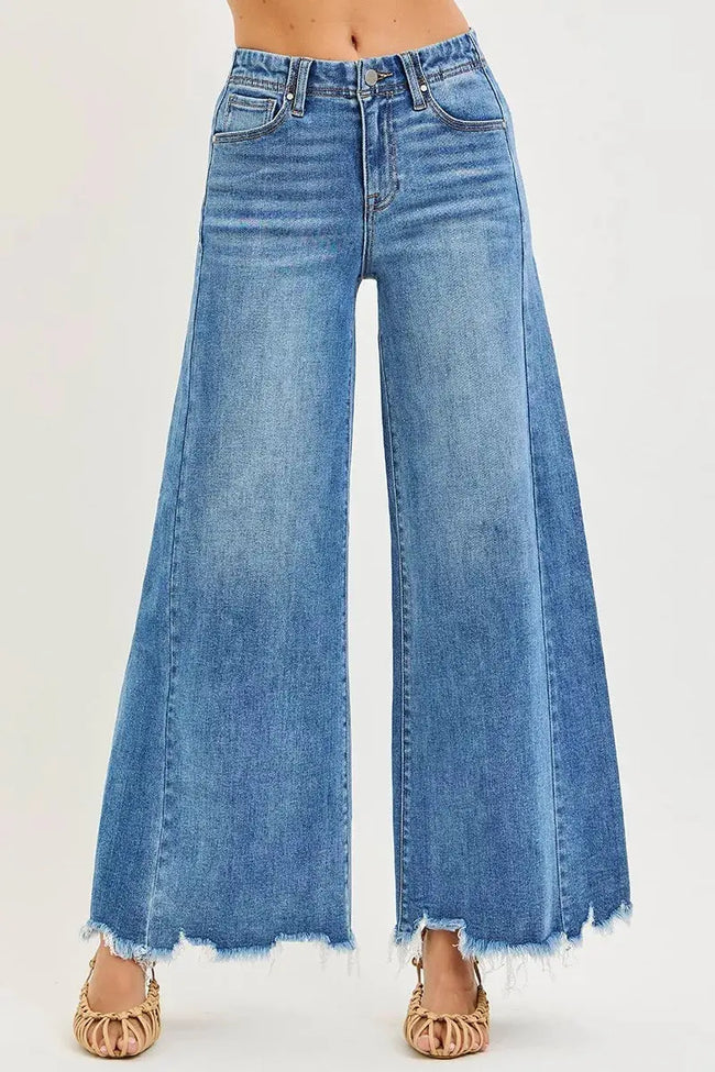 RISEN High Rise Ankle Wide Jeans  Style Ratio