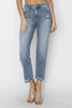 RISEN Full Size High Waist Distressed Cropped Jeans  Style Ratio