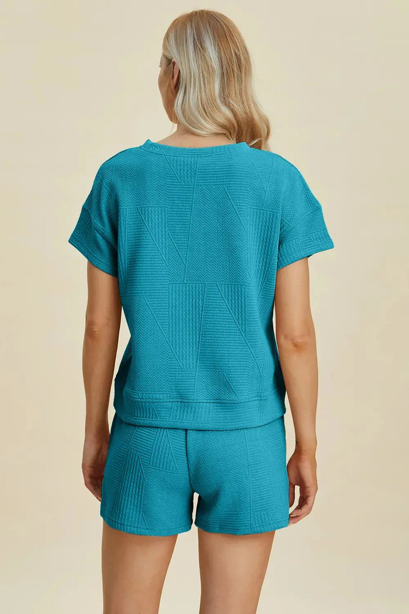 Double Take Short Sleeve Top and Shorts Set  Style Ratio