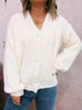 Fuzzy Button-Up Long Sleeve Cardigan  Style Ratio