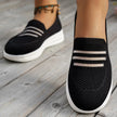 Mesh Round Toe Platform Slip-Ons  Style Ratio