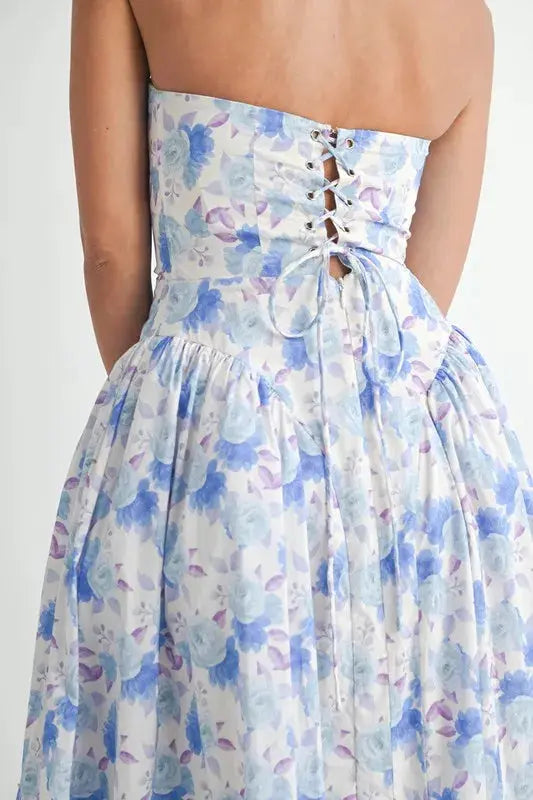 Mable Sweetheart Neckline Floral Printed Midi Dress  Style Ratio