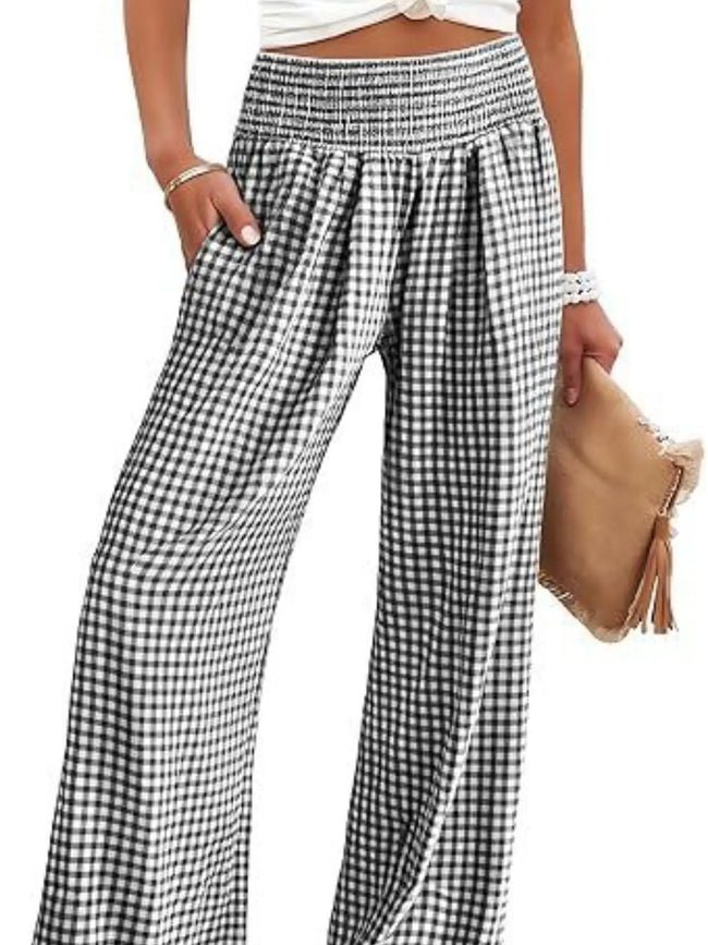 Gingham High Waist Wide Leg Pants  Style Ratio