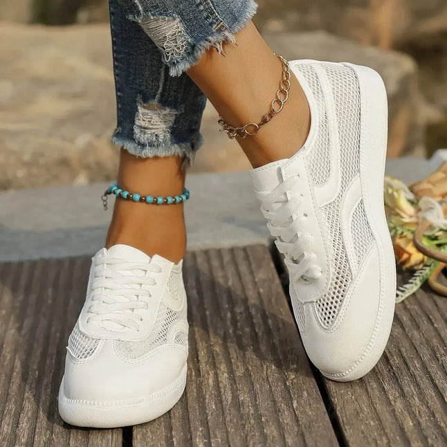 Mesh Lace Up Sneakers  Style Ratio