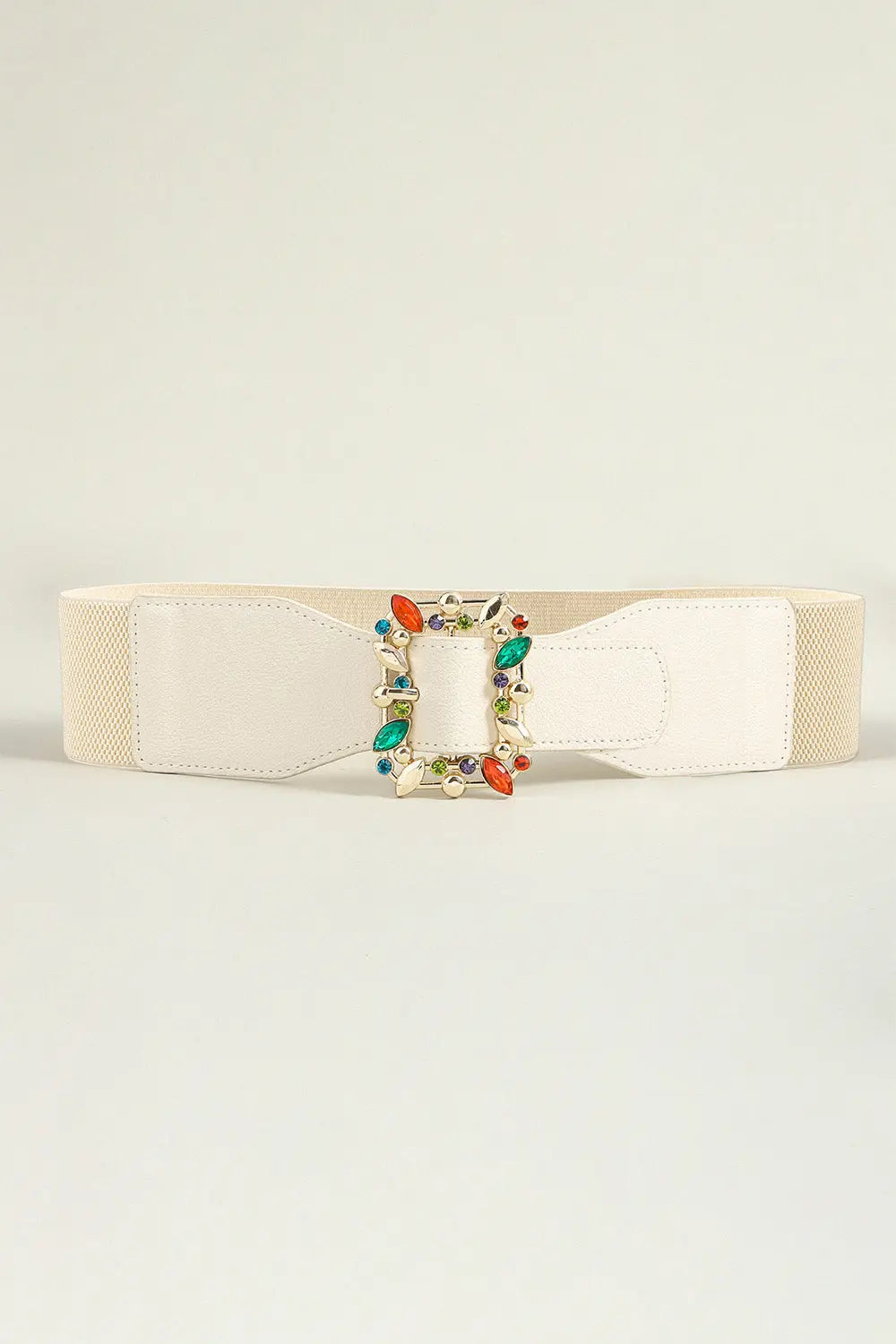 Multicolored Leaf Buckle Elastic Belt  Style Ratio