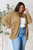 Basic Bae Full Size Ribbed Cocoon Cardigan  Style Ratio