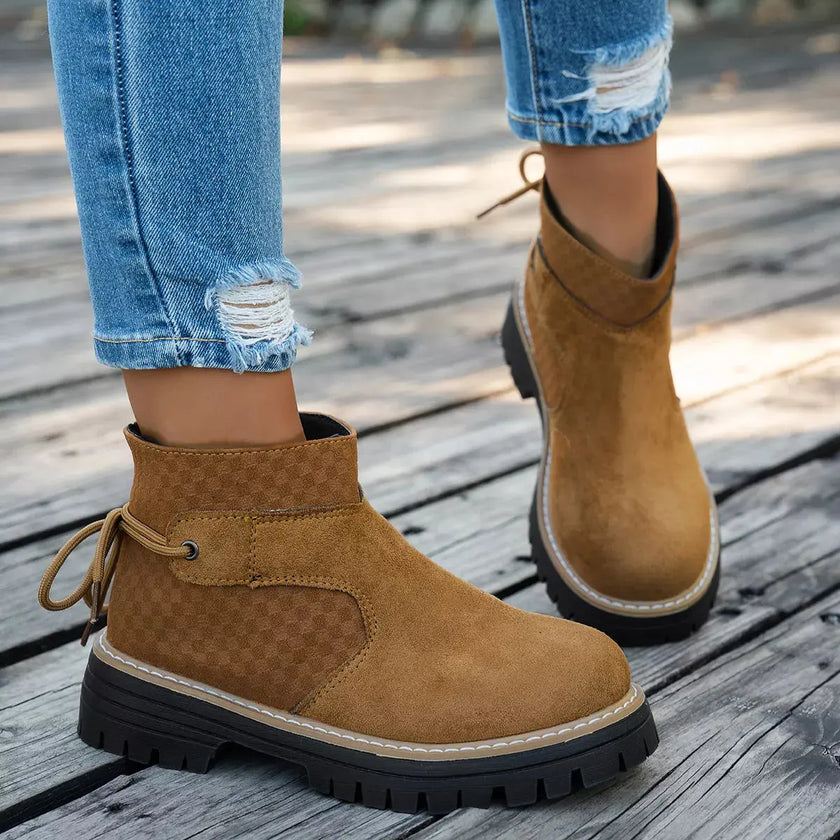 Round Toe Platform Boots  Style Ratio