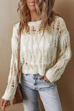 Hollow Out Long Sleeve Sweater  Style Ratio
