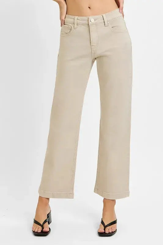 RISEN Full Size Tummy Control Mid Rise Ankle Straight Jeans  Style Ratio