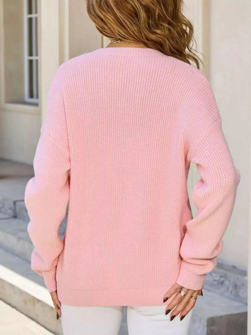 Ribbed Knit Bow Tie Cardigan  Style Ratio
