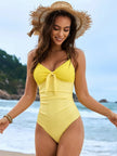 Lace Detail Crisscross Back One Piece Swimwear  Style Ratio