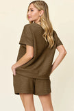Double Take Short Sleeve Shirt and Drawstring Shorts Set  Style Ratio