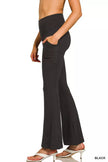 Zenana Brushed Dty Microfiber Flare Pants  Style Ratio
