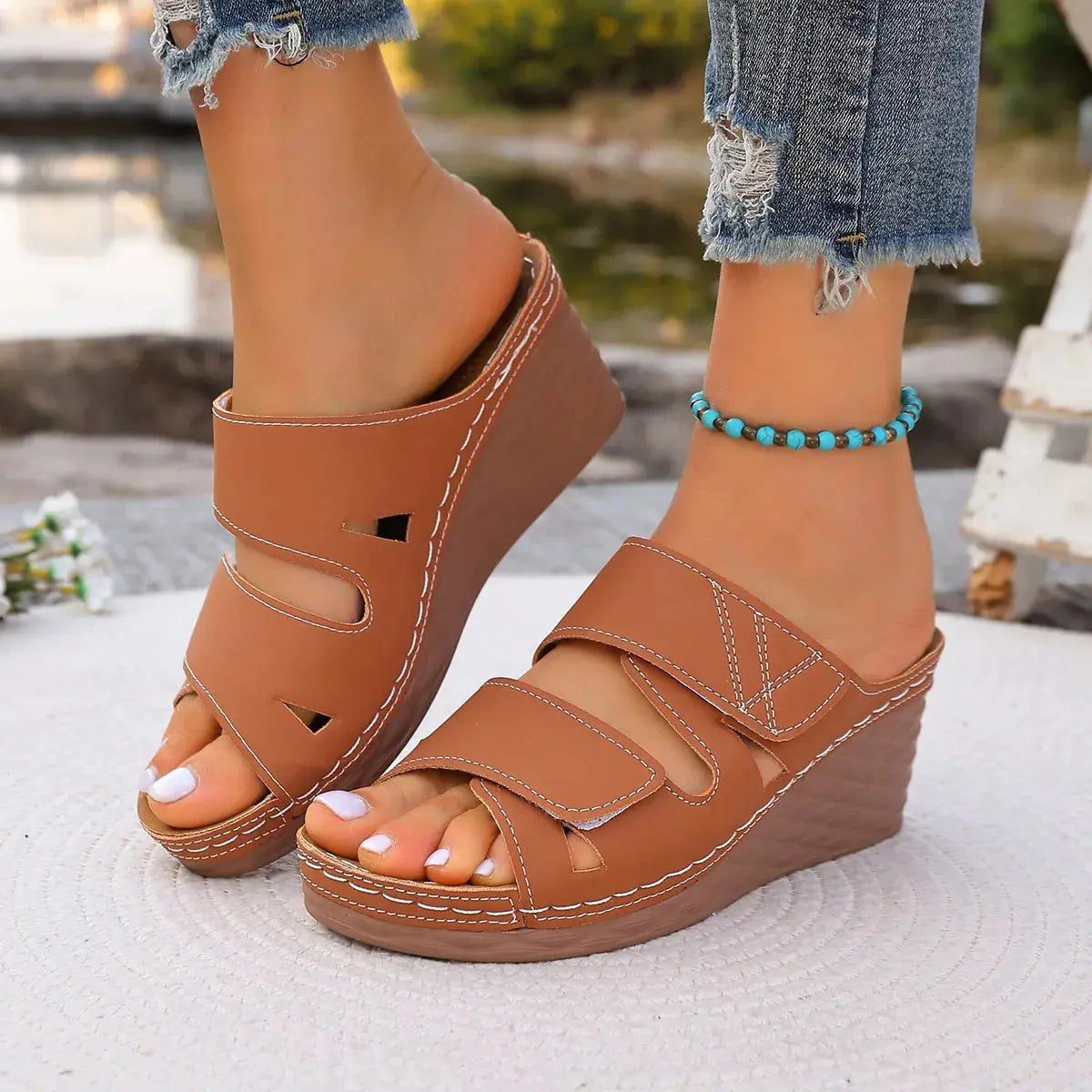 Open Toe Wedge Sandals  Style Ratio