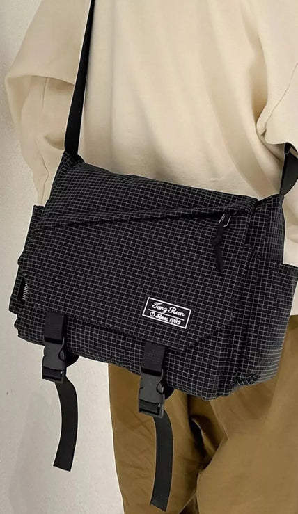 Plaid Buckle Flap Crossbody Bag  Style Ratio