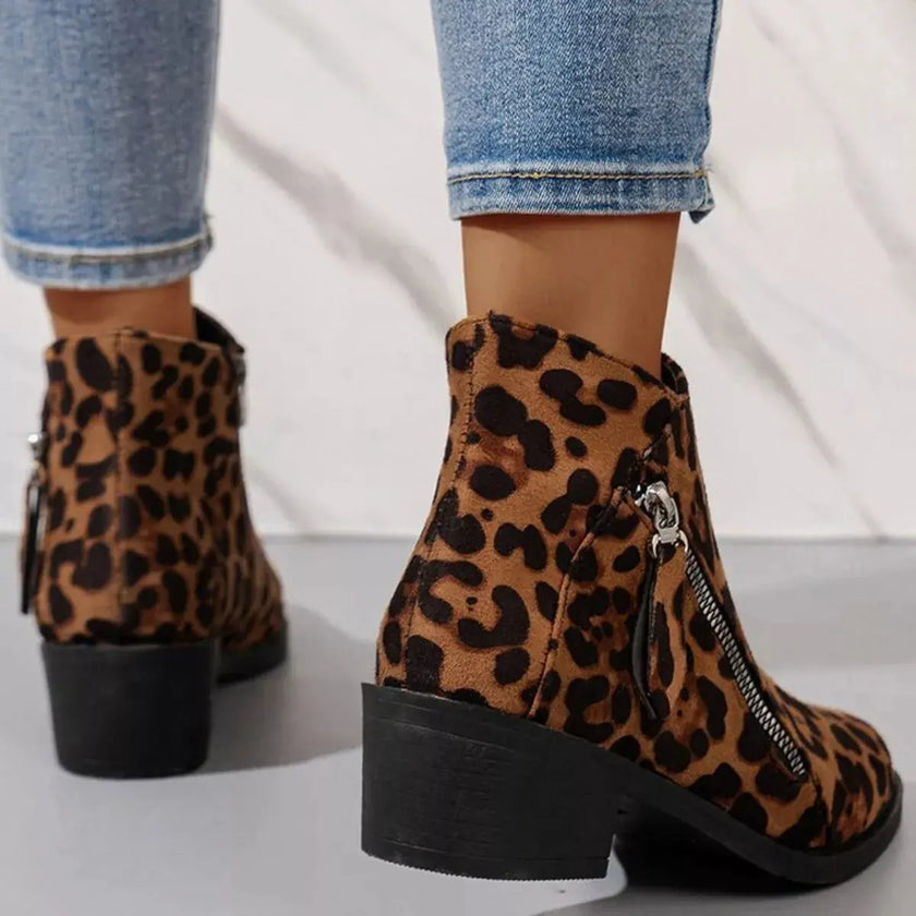 Point Toe Block Heels Boots  Style Ratio