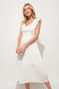 And The Why Ruffle Sleeve Front Smocked Tiered Midi Dress  Style Ratio