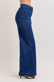Judy Blue High-Waisted Retro Wide Jeans with Patch Pkts & Twisted Seams  Style Ratio