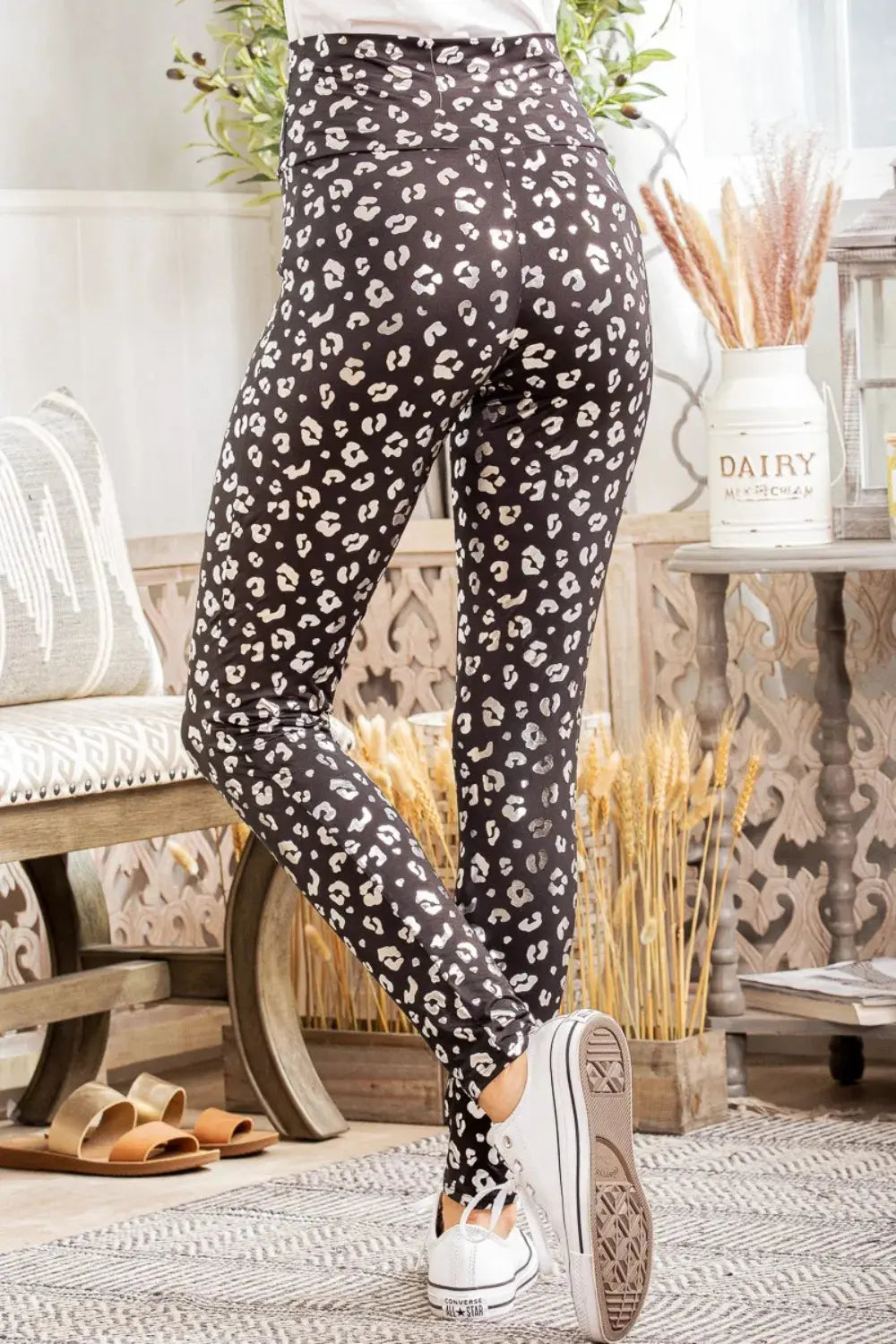 Heimish Full Size Leopard High Waist Leggings  Style Ratio