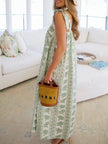 Elegant Floral Print Tie-Shoulder Dress  Style Ratio