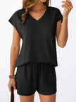 Casual V-Neck T-Shirt and Shorts Set  Style Ratio