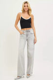 RISEN Slouchy Baggy Jeans with Contrast Stitching  Style Ratio