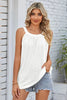 Openwork Round Neck Wide Strap Tank  Style Ratio