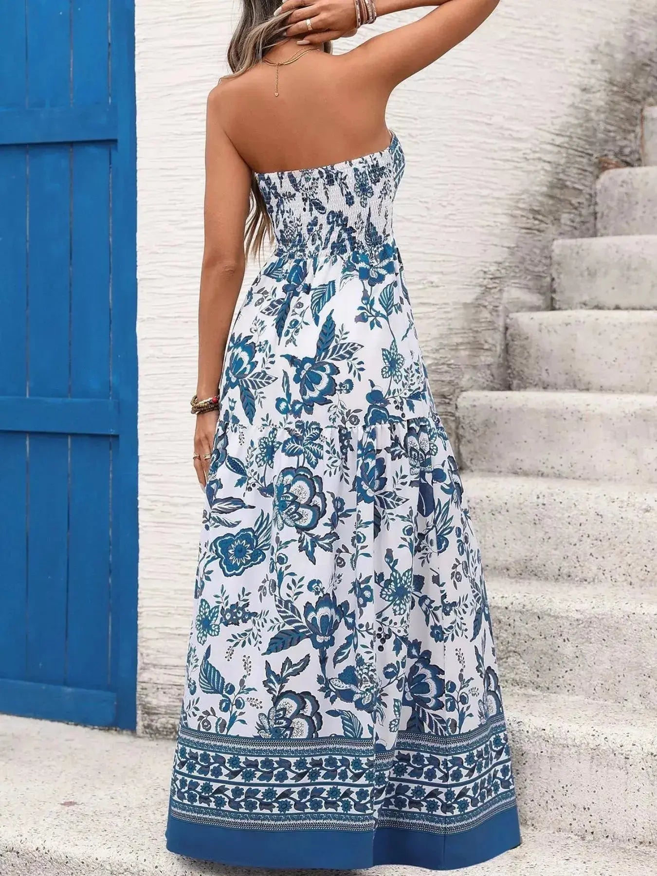 Floral Print Strapless Maxi Dress  Style Ratio
