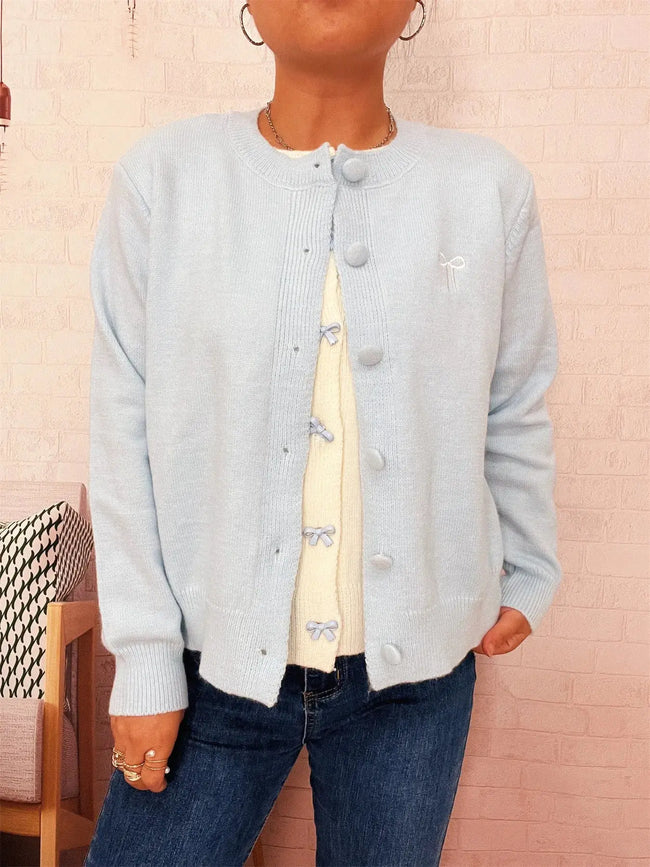 Button Up Long Sleeve Cardigan  Style Ratio