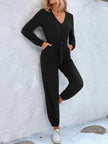 Perfee Long Sleeve Tie Waist Jumpsuit  Style Ratio