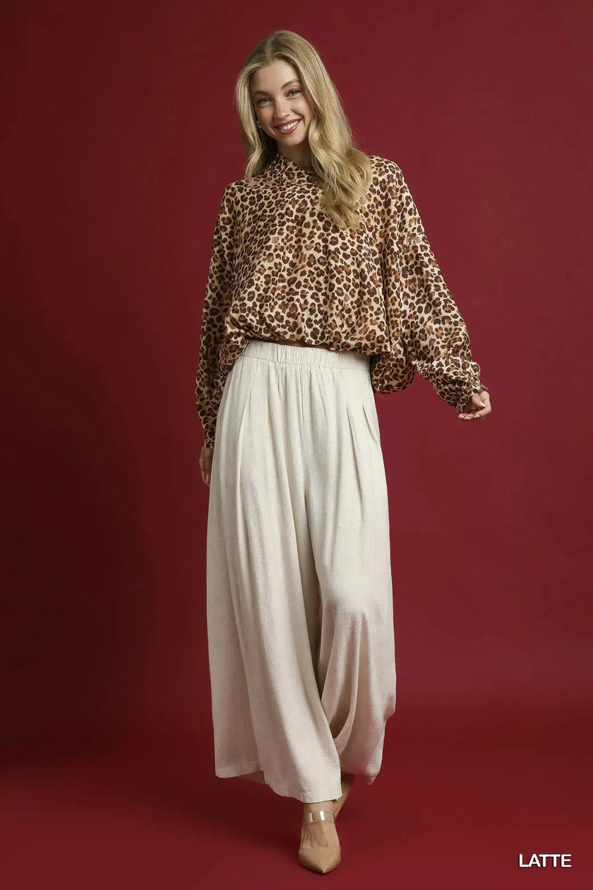 Umgee Leopard Print Balloon Sleeve Blouse  Style Ratio