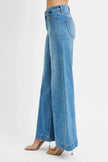RISEN Mid Rise Wide Front Patch Pocket Jeans  Style Ratio