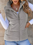 Corduroy Zip Up Vest Coat  Style Ratio
